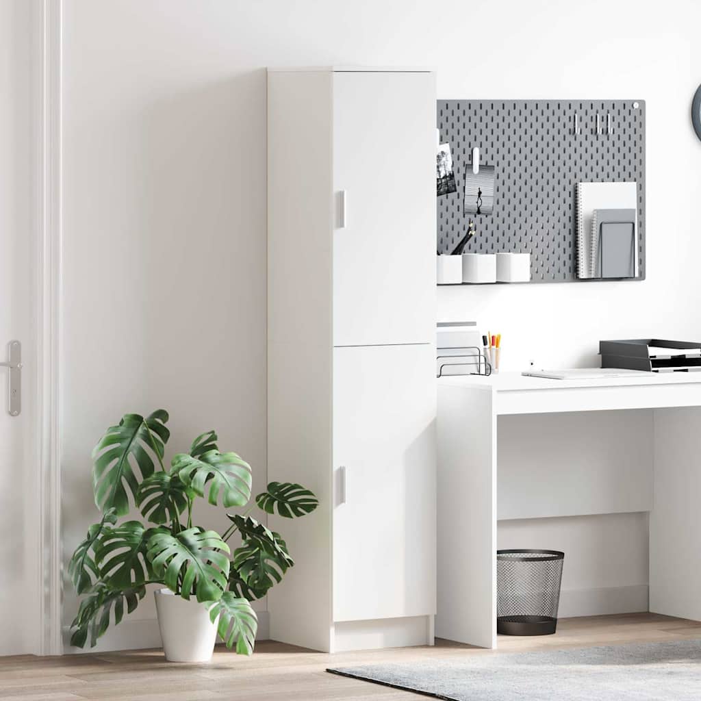 Highboard Blanc 35 x 39 x 168 cm Bois d'ingénierie