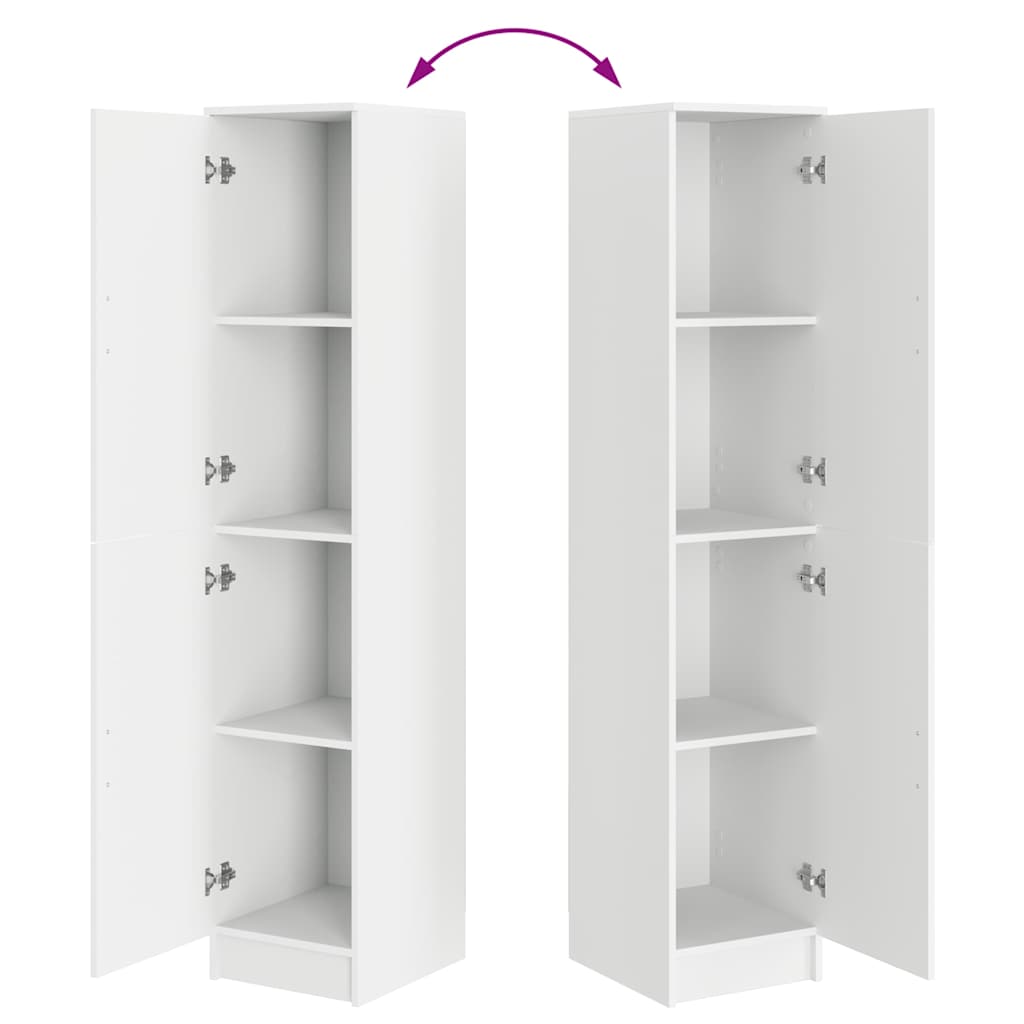 Highboard Blanc 35 x 39 x 168 cm Bois d'ingénierie