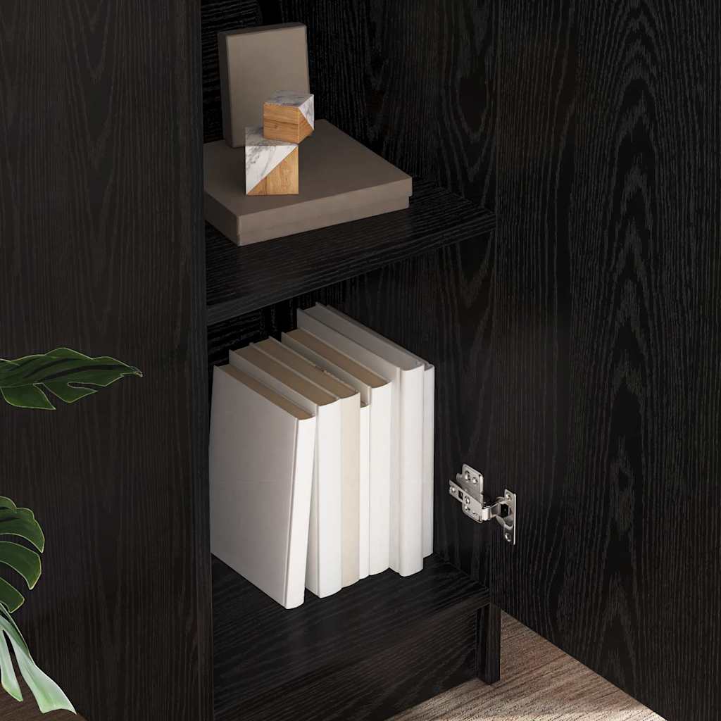 Highboard Chêne noir 35 x 39 x 168 cm Bois d'ingénierie