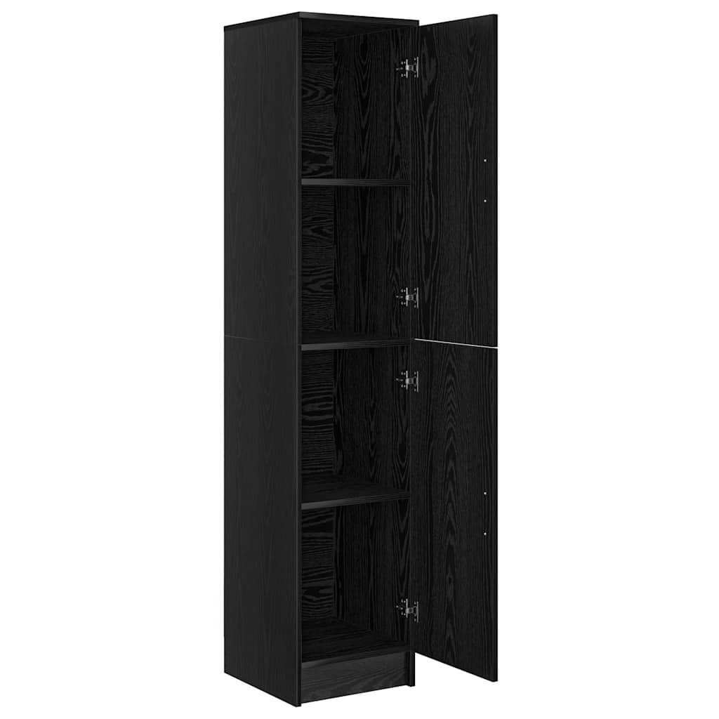 Highboard Chêne noir 35 x 39 x 168 cm Bois d'ingénierie