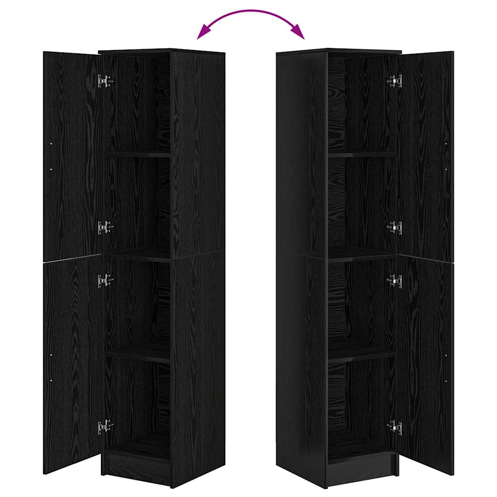 Highboard Chêne noir 35 x 39 x 168 cm Bois d'ingénierie