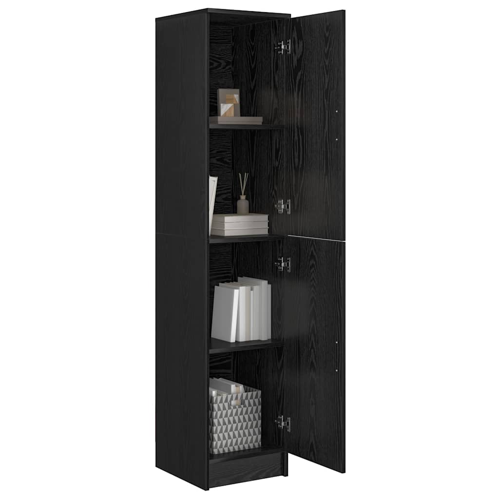 Highboard Chêne noir 35 x 39 x 168 cm Bois d'ingénierie