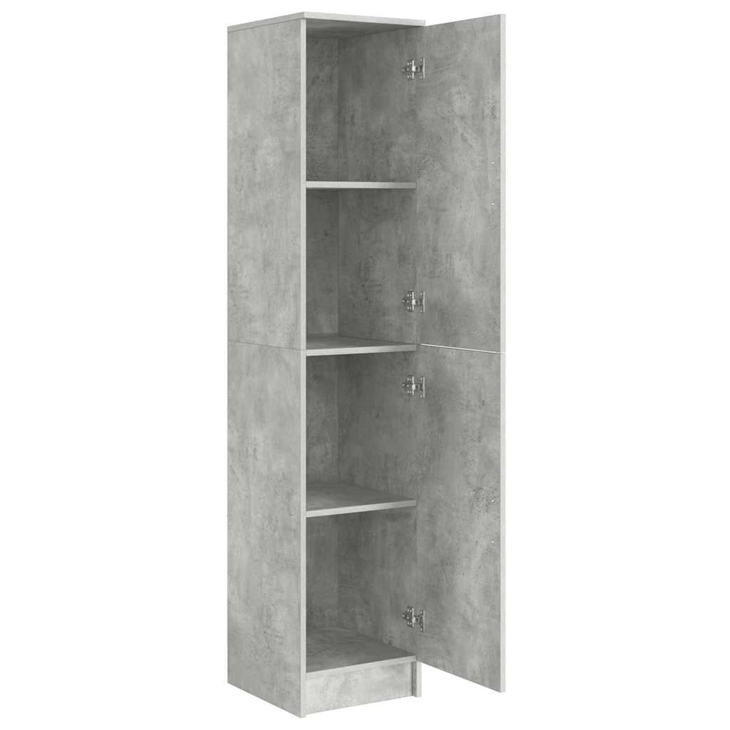 Highboard Gris béton 35 x 39 x 168 cm Bois d'ingénierie - XIOS