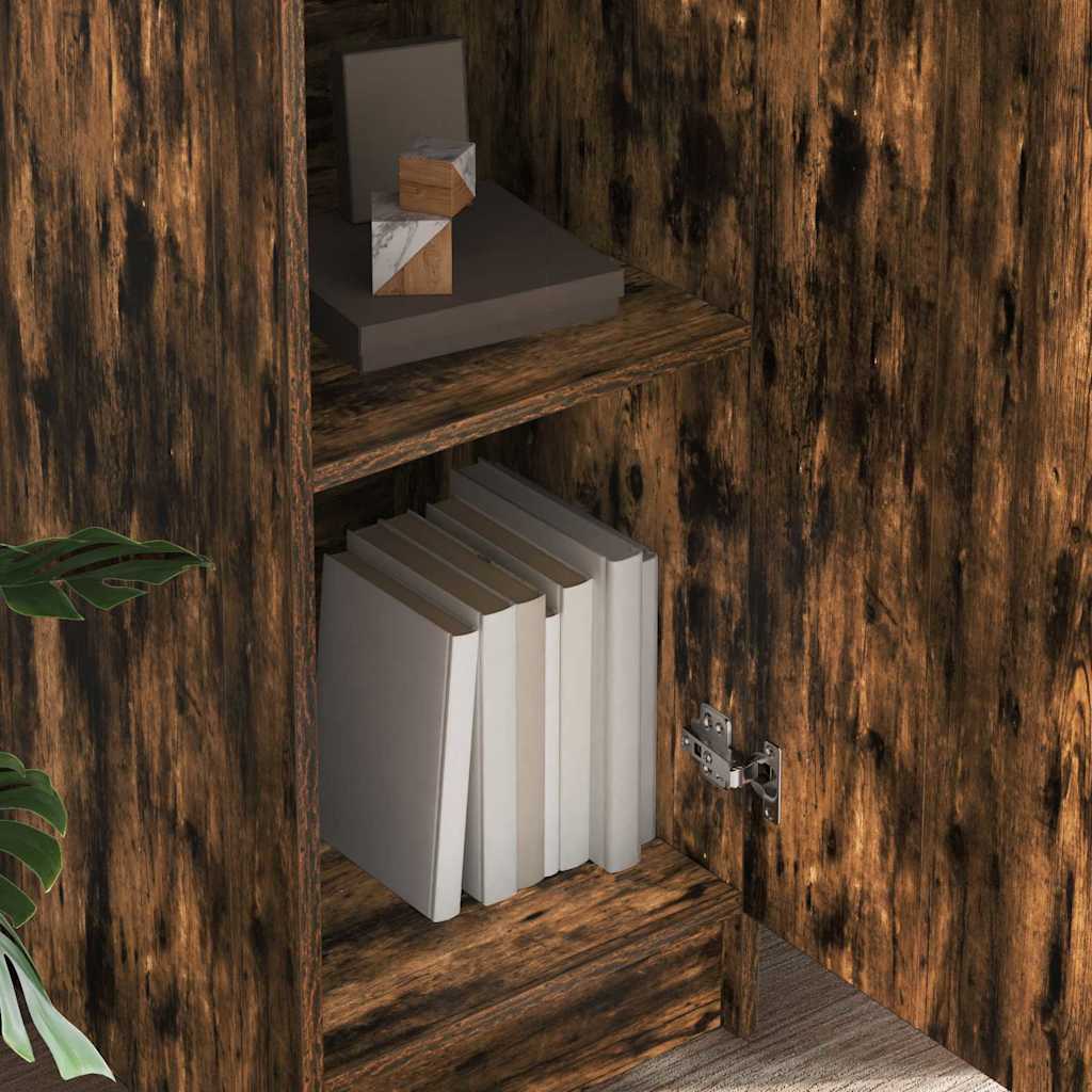 Highboard Chêne fumé 35 x 39 x 168 cm Bois d'ingénierie - XIOS