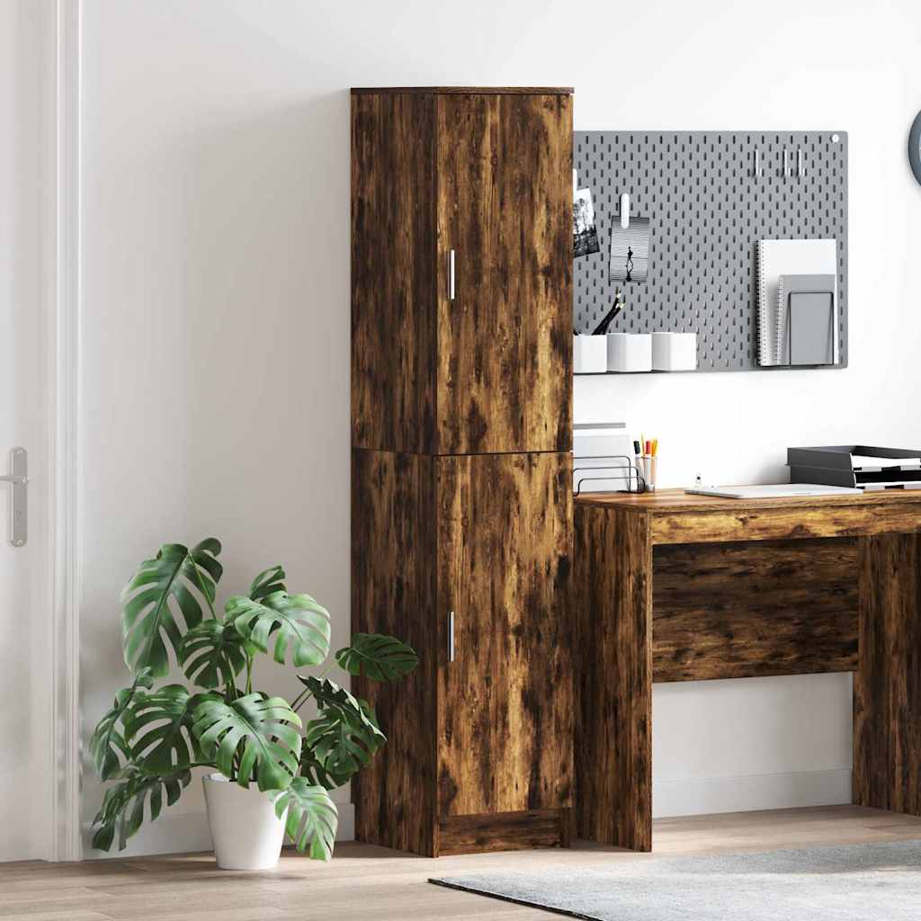 Highboard Chêne fumé 35 x 39 x 168 cm Bois d'ingénierie - XIOS