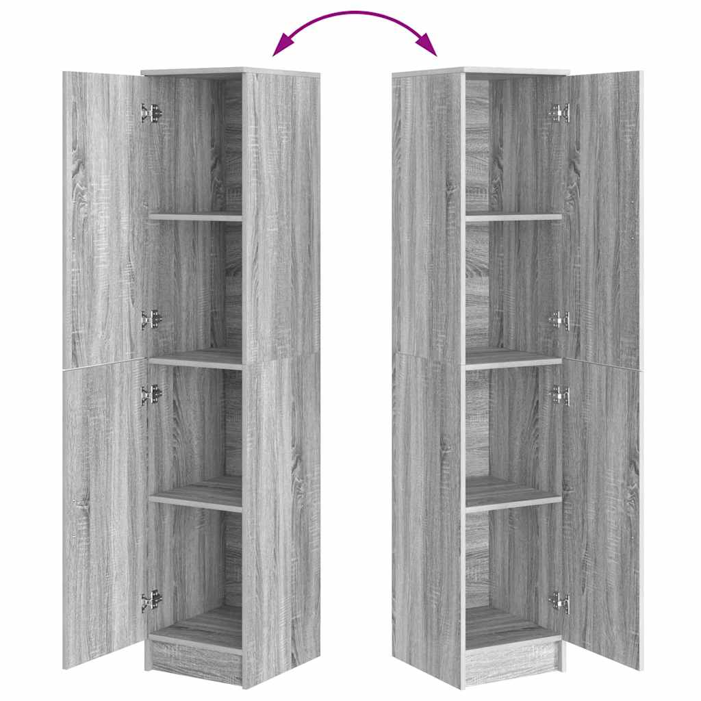 Highboard Sonoma gris 35 x 39 x 168 cm Bois d'ingénierie - XIOS