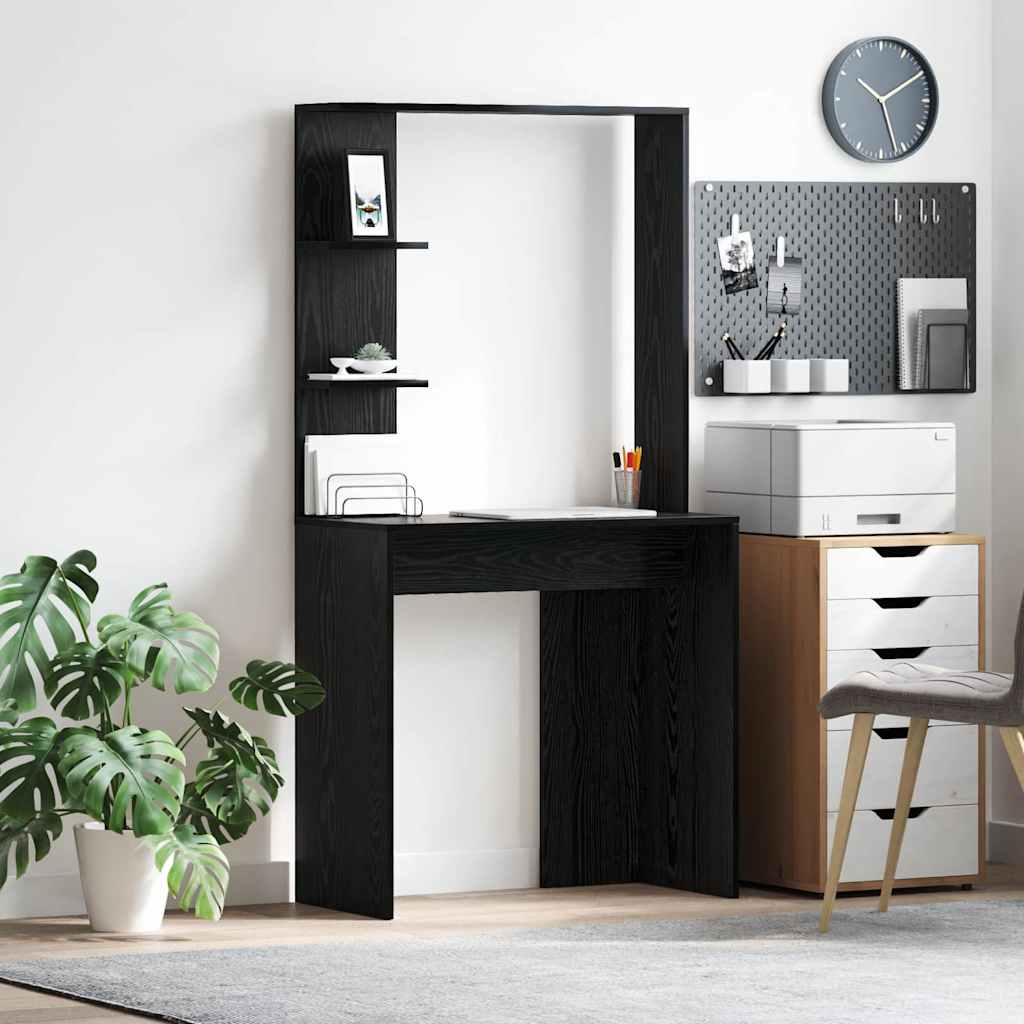 Bureau Chêne noir 78.5 x 37 x 154.5 cm Bois d'ingénierie - XIOS