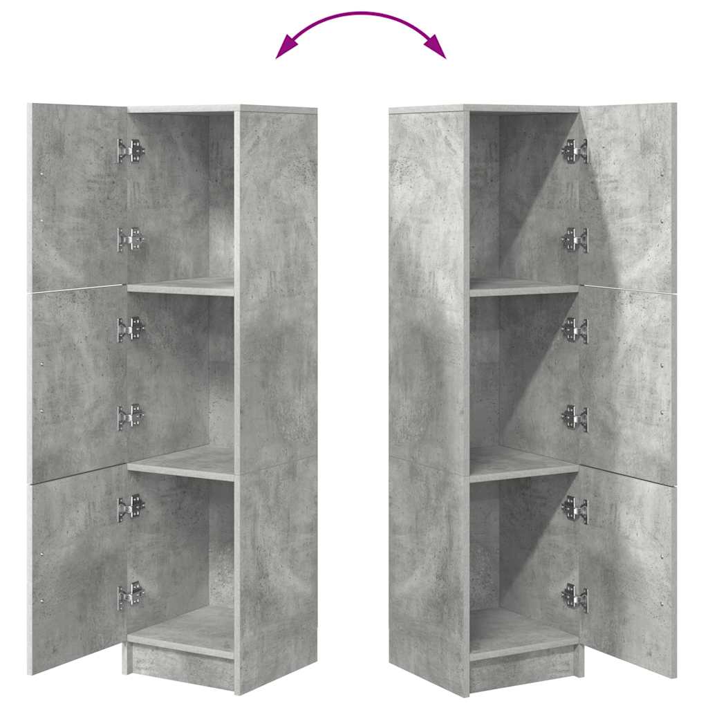 Haut Armoire Gris béton 31.5 x 32 x 122.5 cm - XIOS