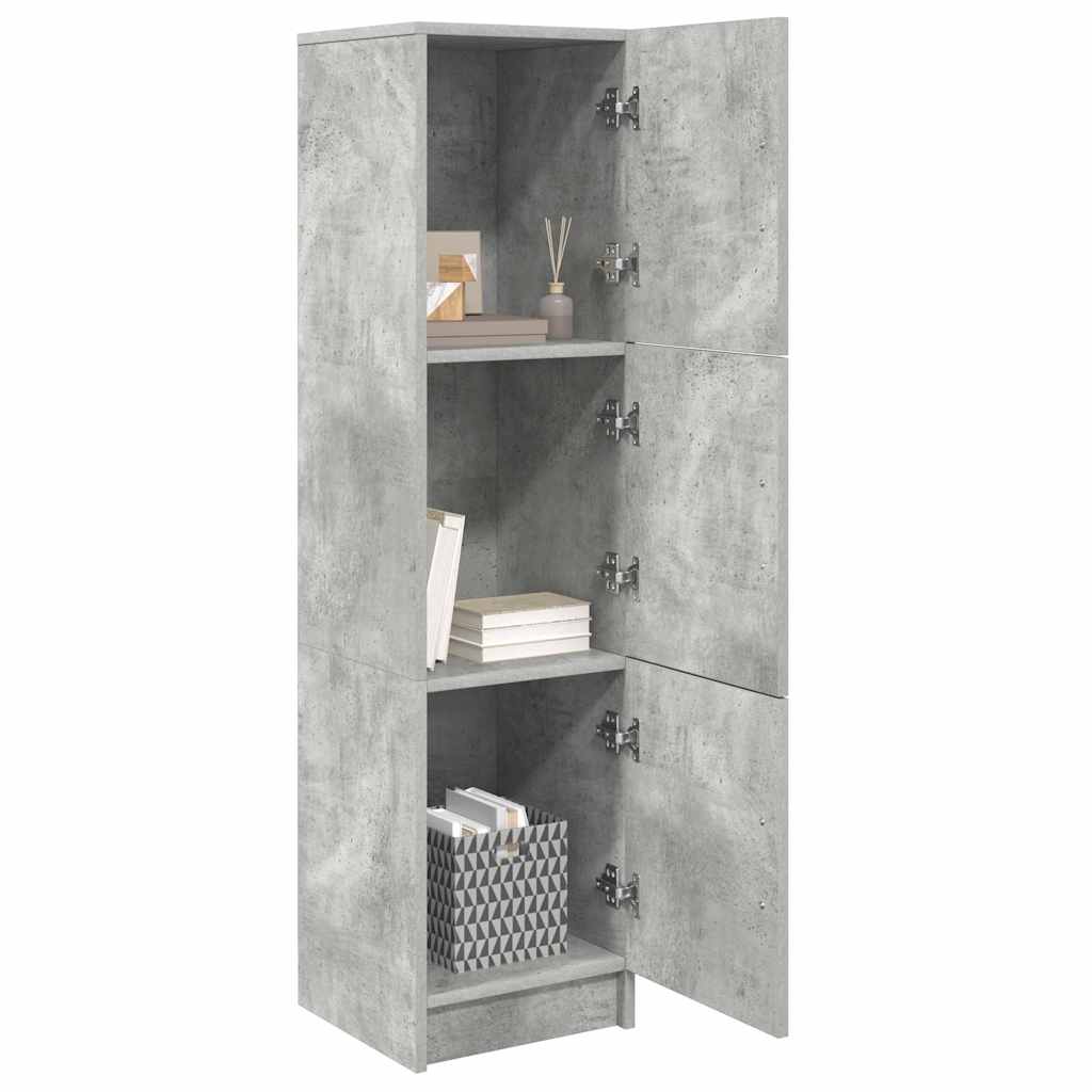 Haut Armoire Gris béton 31.5 x 32 x 122.5 cm - XIOS