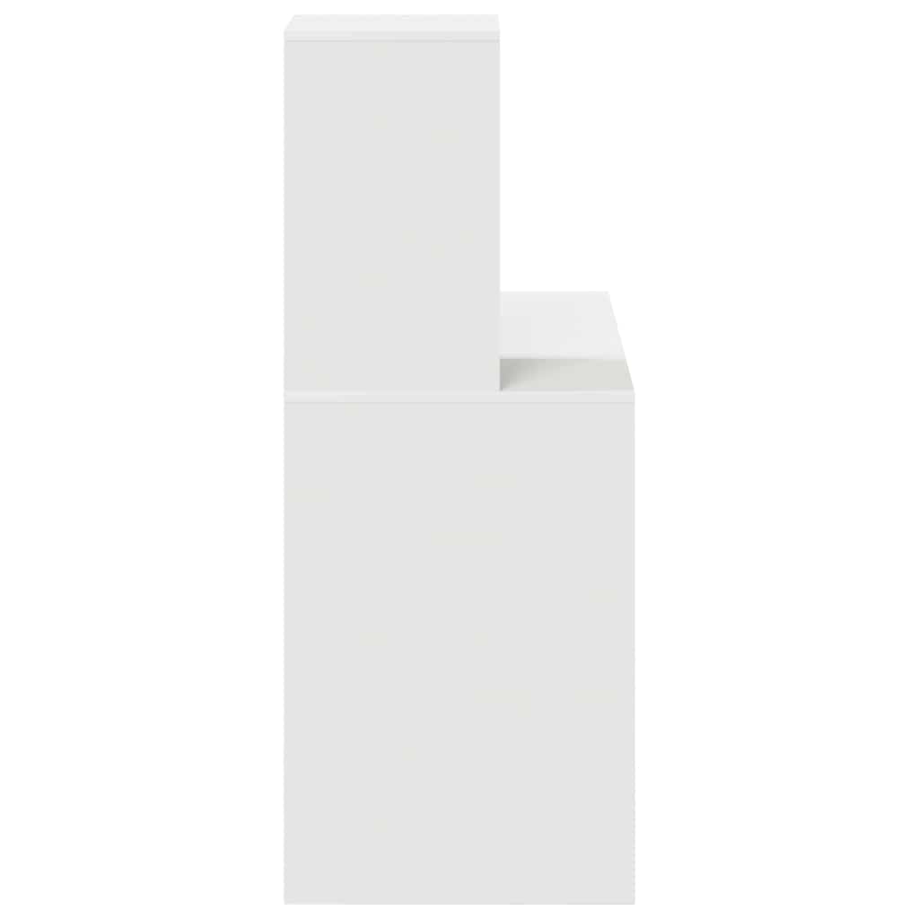 Bureau avec étagère Blanc 102 x 50 x 124 cm Bois d'ingénierie - XIOS