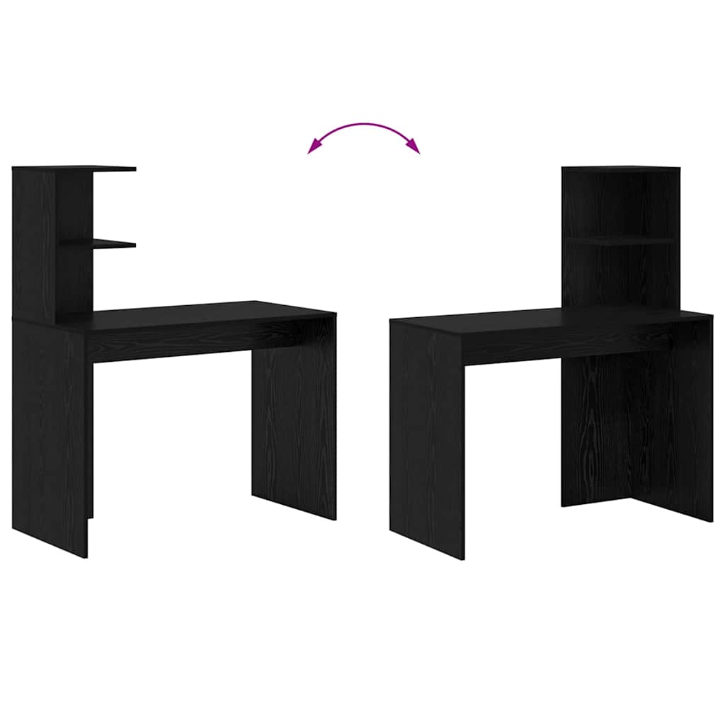 Bureau Chêne noir 102 x 50 x 124 cm Bois d'ingénierie - XIOS