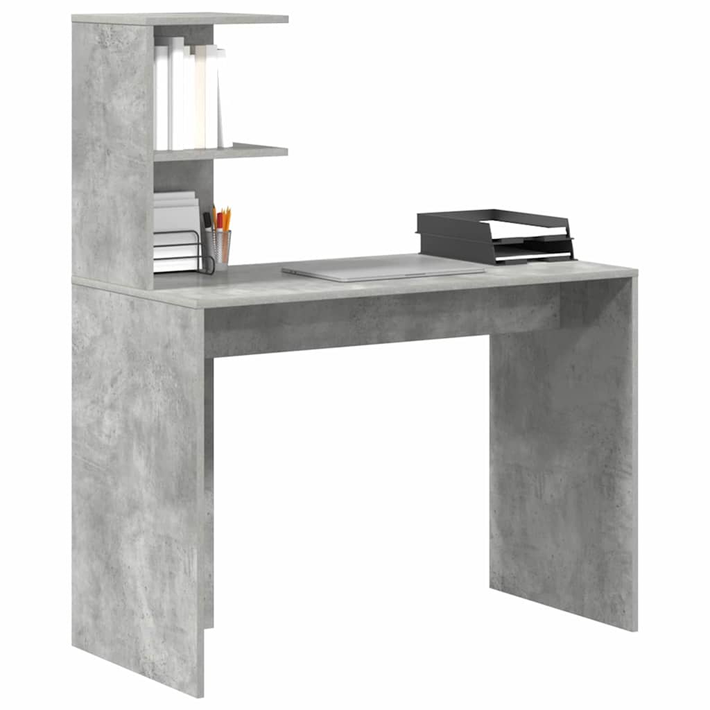 Bureau Gris béton 102 x 50 x 124 cm Bois d'ingénierie - XIOS