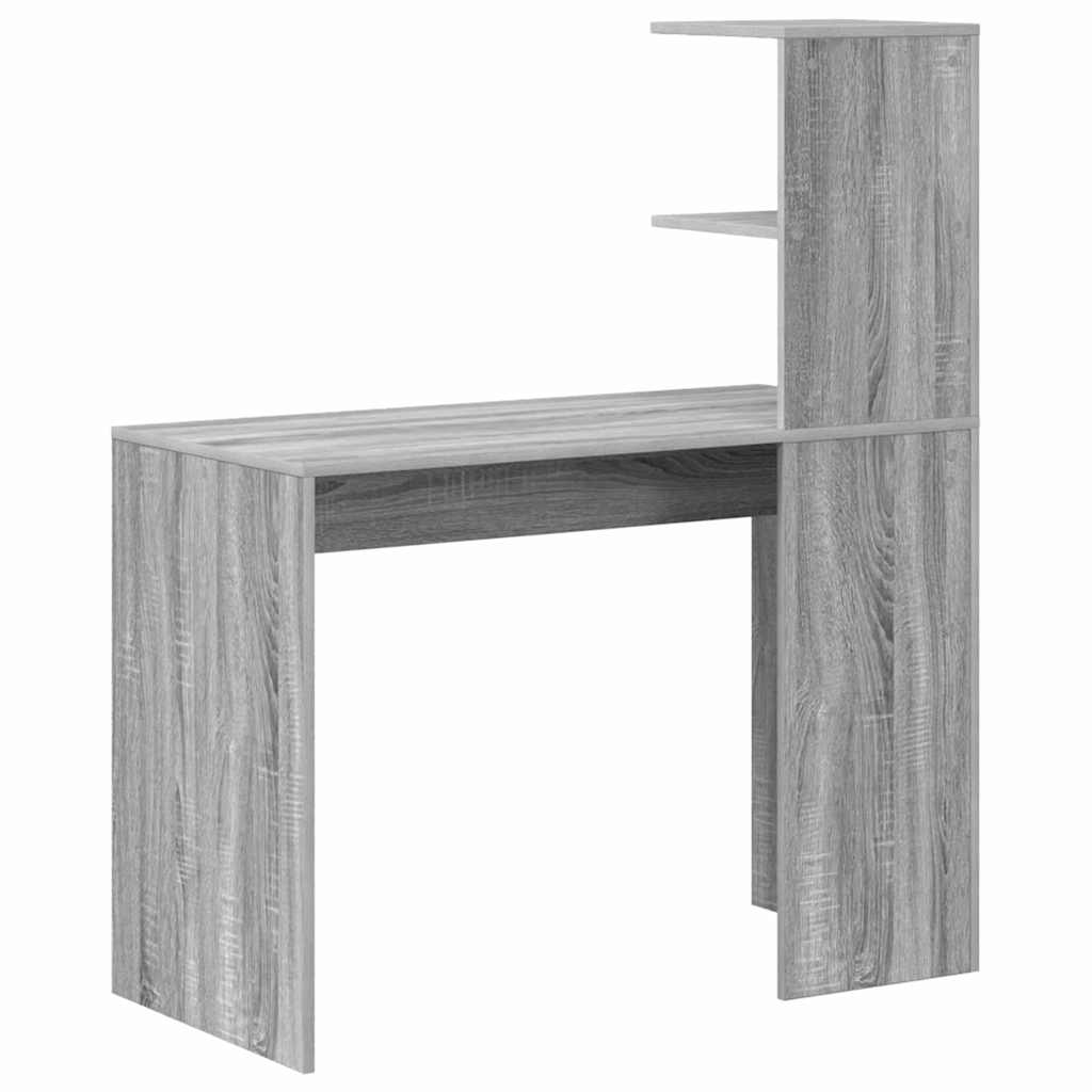 Bureau Sonoma gris 102 x 50 x 124 cm Bois d'ingénierie - XIOS