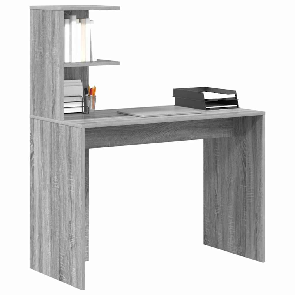 Bureau Sonoma gris 102 x 50 x 124 cm Bois d'ingénierie - XIOS
