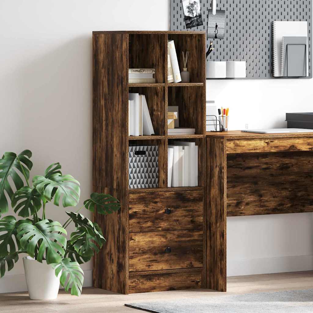 Haut Armoire Chêne fumé 45,5 x 34 x 127 cm Bois d'ingénierie - XIOS