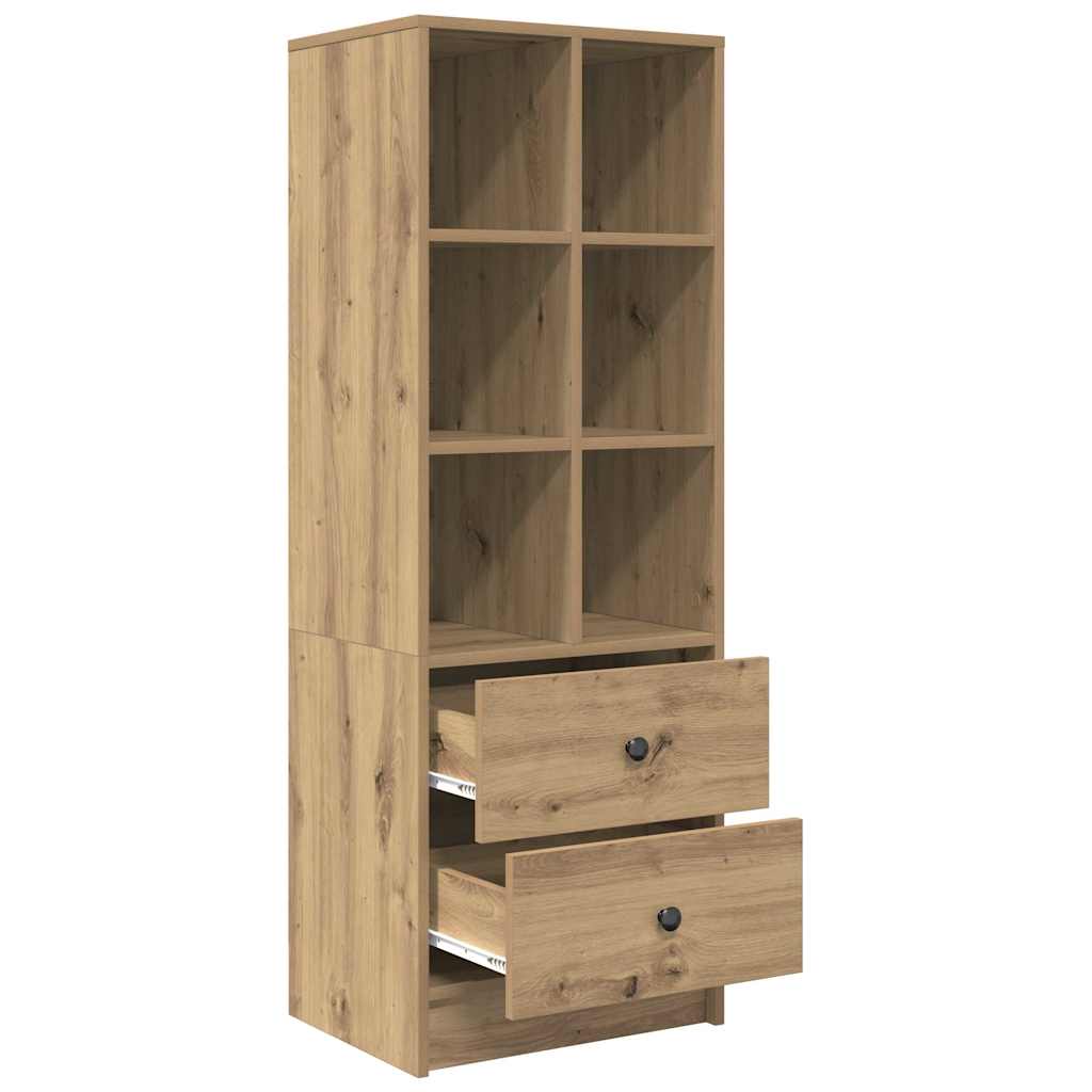 Haut Armoire avec tiroir chêne artisanal 45,5 x 34 x 127 cm - XIOS