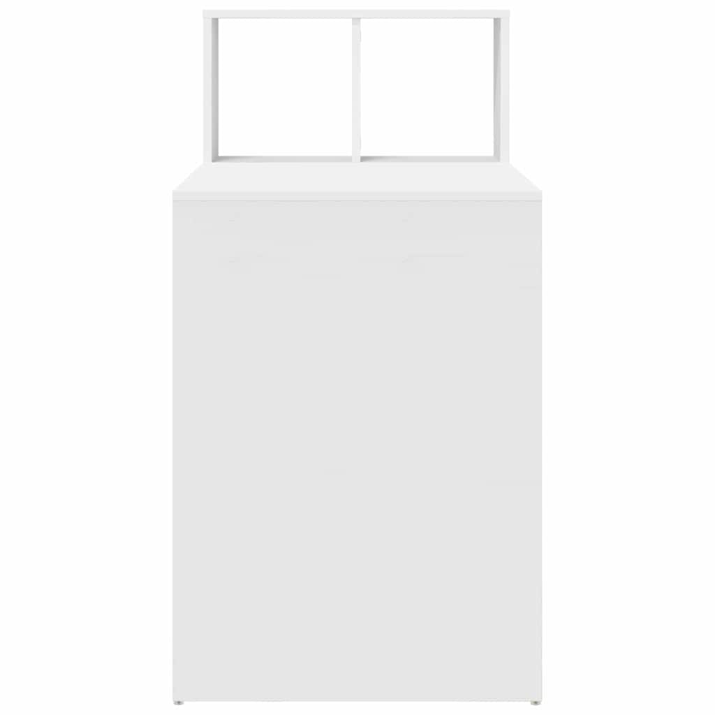 Bureau avec étagère Blanc 108 x 55 x 103,5 cm Bois d'ingénierie - XIOS