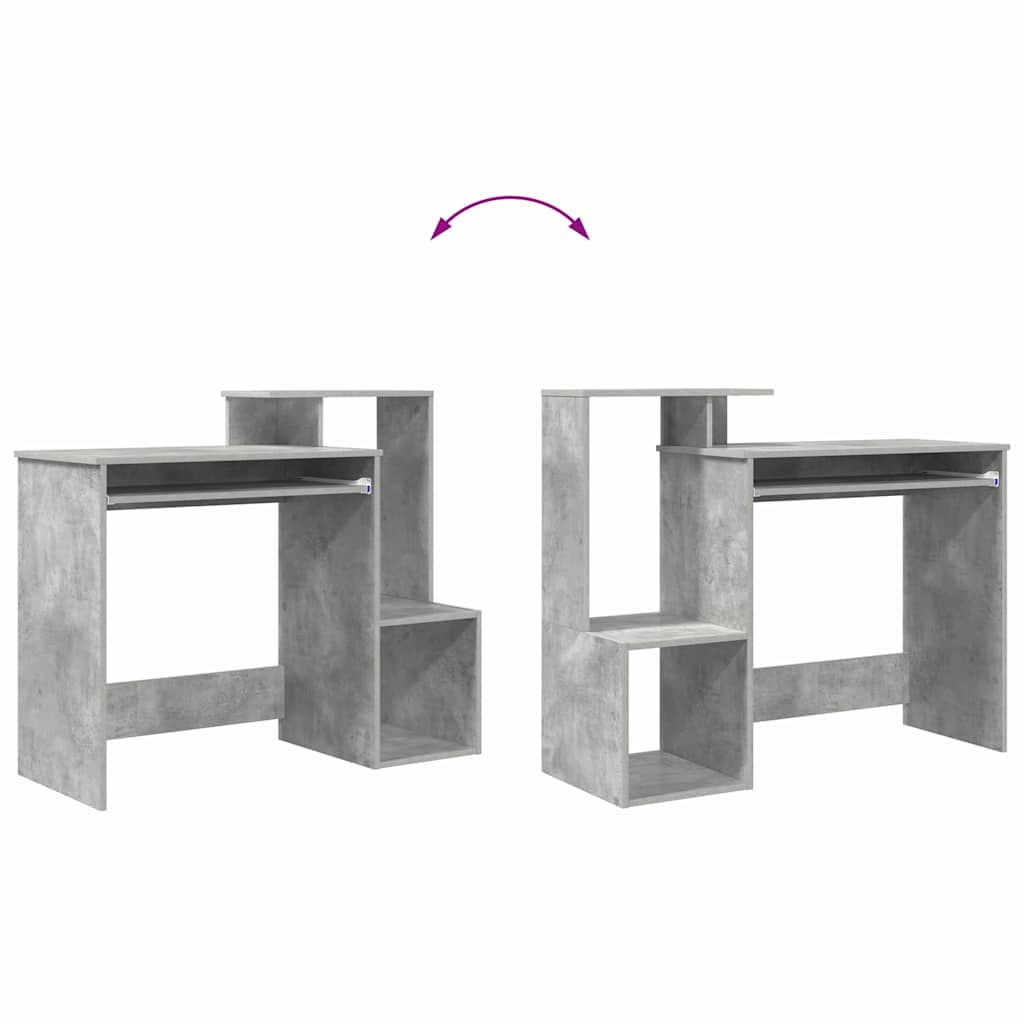 Bureau Gris béton 106 x 40 x 88.5 cm Bois d'ingénierie - XIOS