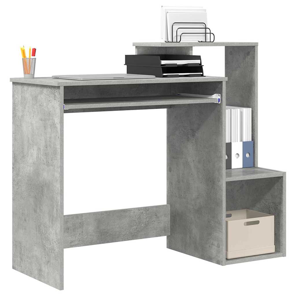 Bureau Gris béton 106 x 40 x 88.5 cm Bois d'ingénierie - XIOS