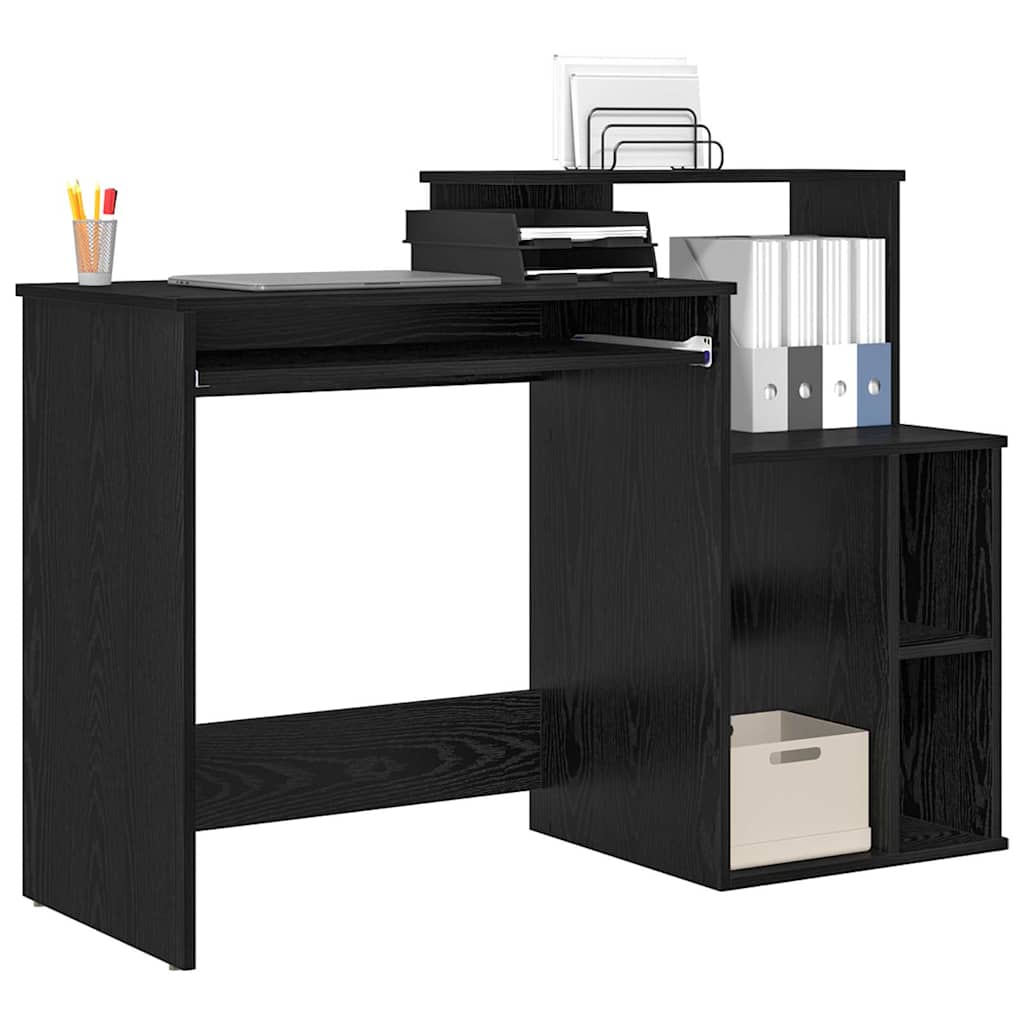 Bureau avec Rangement Chêne noir 120.5 x 44 x 88.5 cm - XIOS