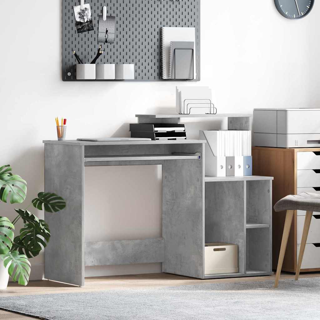 Bureau avec Rangement Gris béton 120.5 x 44 x 88.5 cm - XIOS