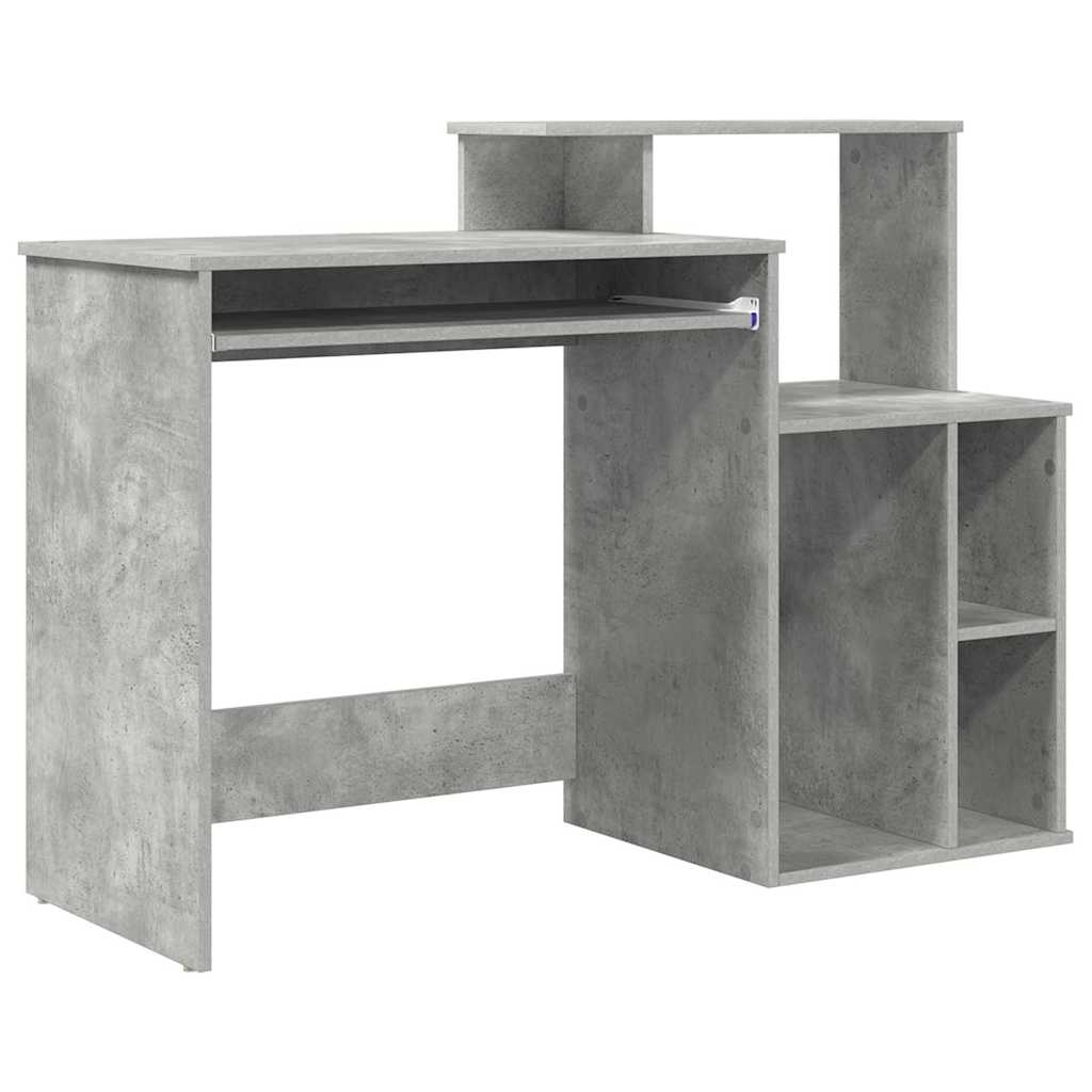 Bureau avec Rangement Gris béton 120.5 x 44 x 88.5 cm - XIOS