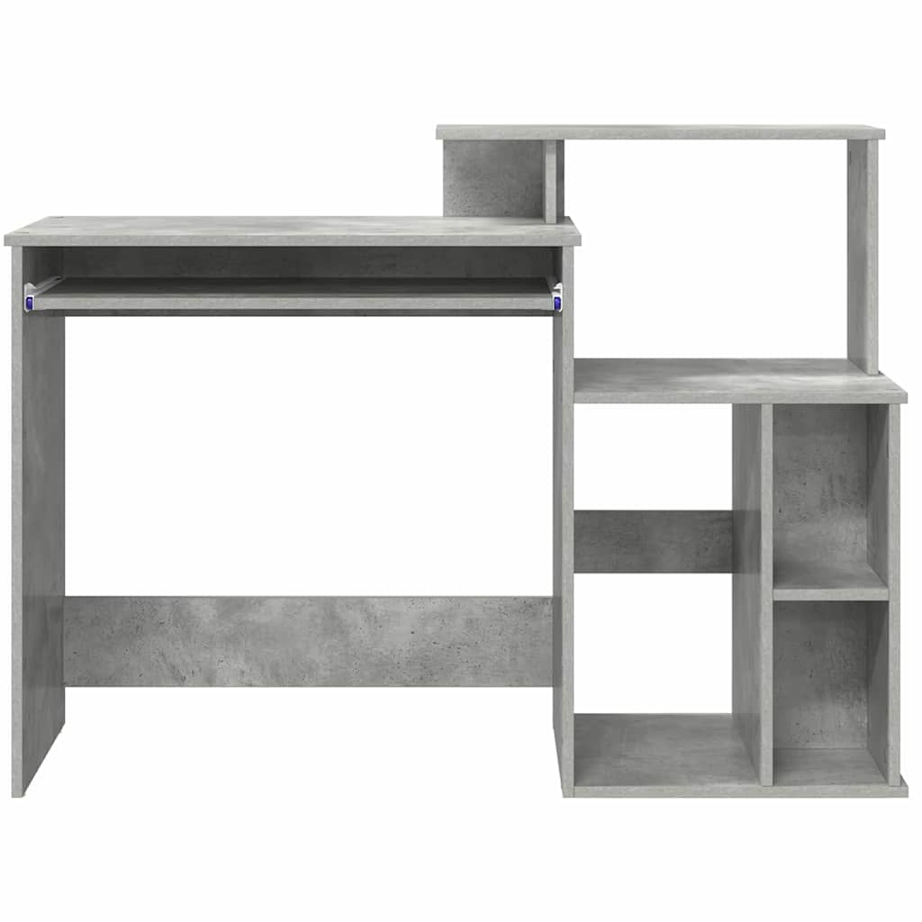 Bureau avec Rangement Gris béton 120.5 x 44 x 88.5 cm - XIOS