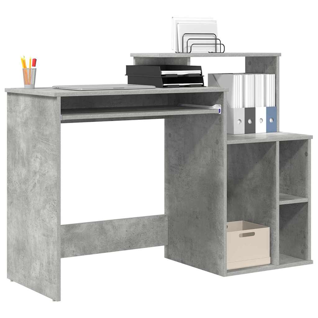 Bureau avec Rangement Gris béton 120.5 x 44 x 88.5 cm - XIOS