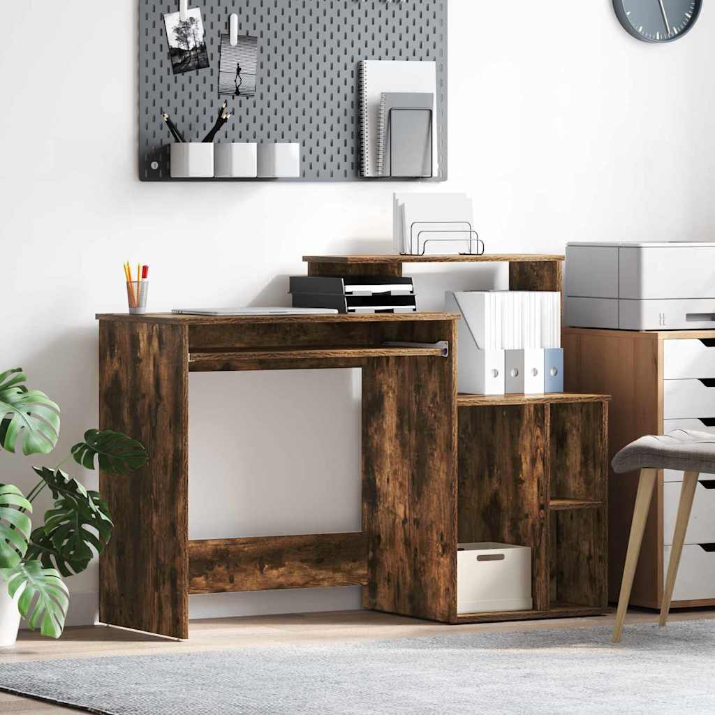 Bureau avec Rangement Chêne fumé 120.5 x 44 x 88.5 cm - XIOS