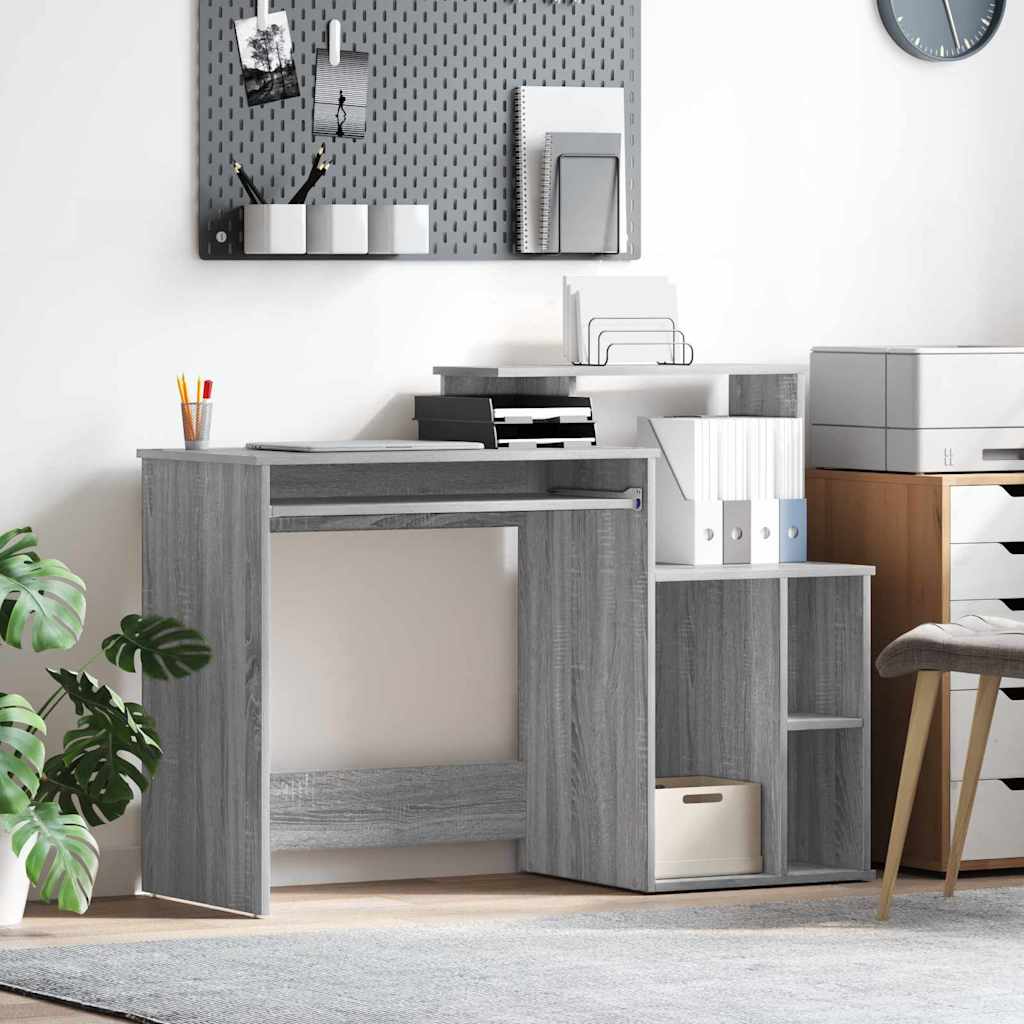 Bureau avec Rangement Sonoma gris 120.5 x 44 x 88.5 cm - XIOS
