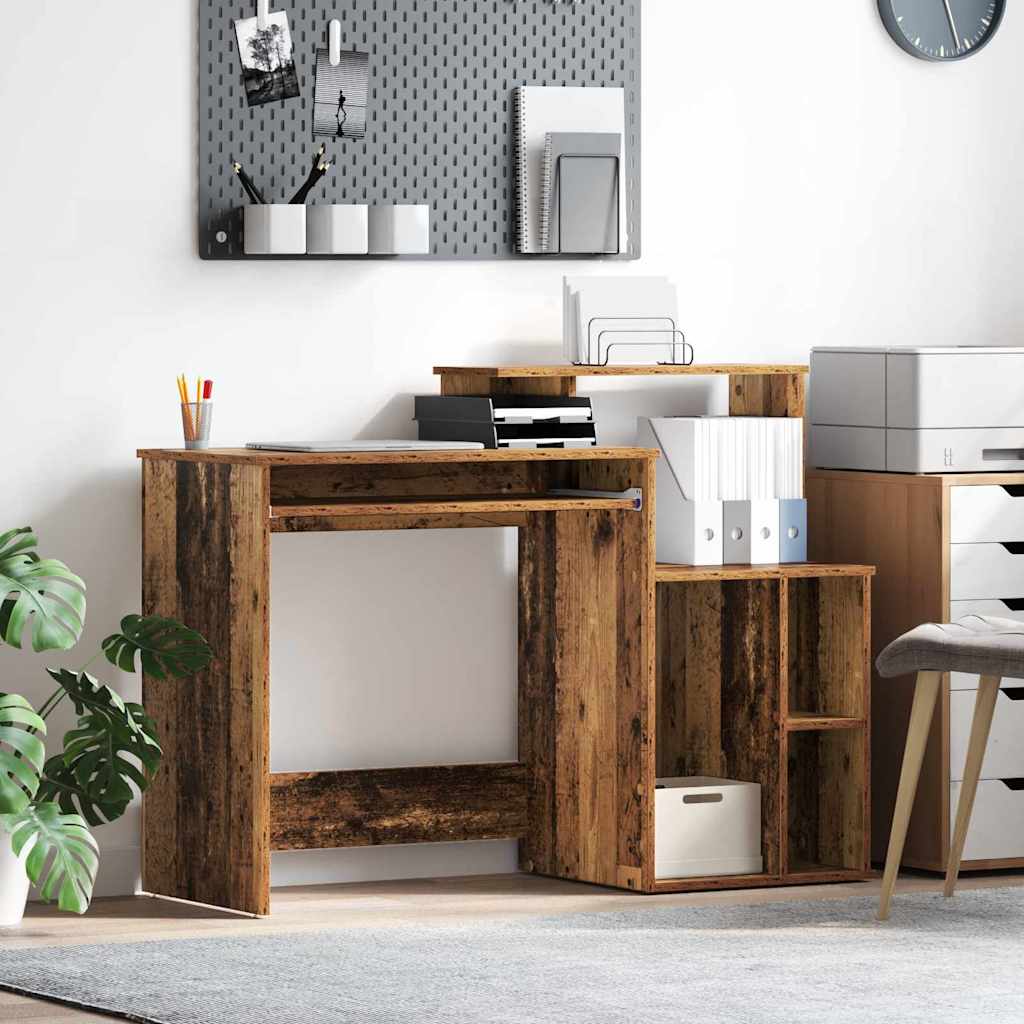 Bureau avec Rangement Bois Ancien 120.5 x 44 x 88.5 cm - XIOS