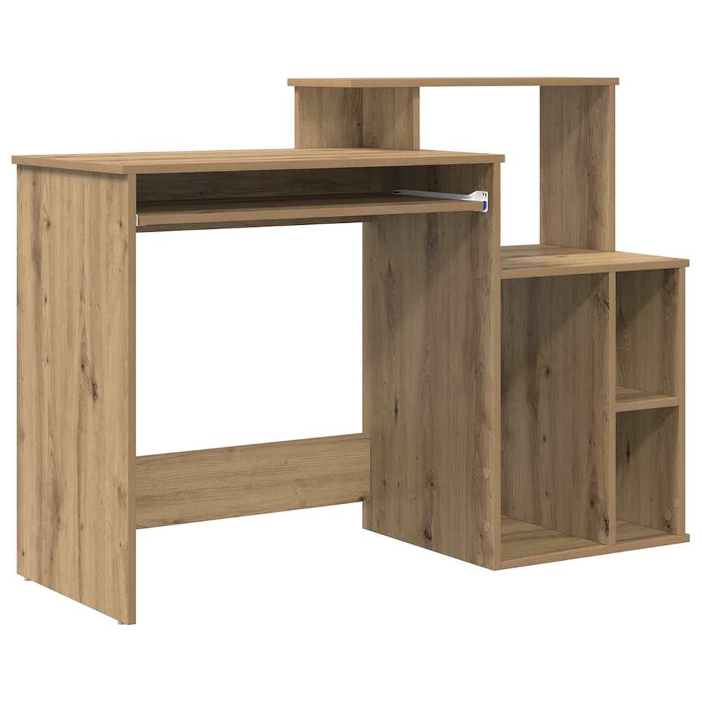 Bureau avec Rangement chêne artisanal 120.5 x 44 x 88.5 cm - XIOS
