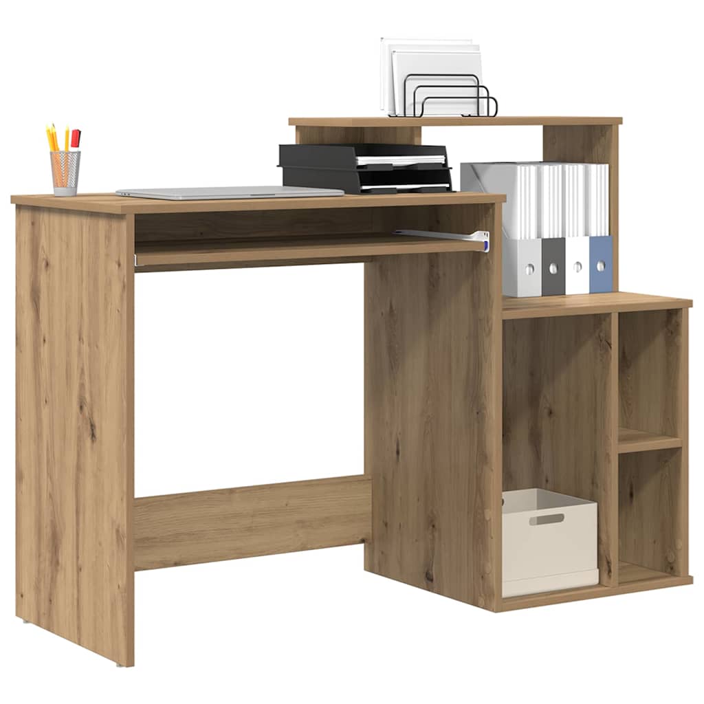 Bureau avec Rangement chêne artisanal 120.5 x 44 x 88.5 cm - XIOS