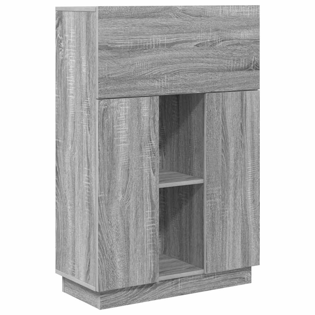 Bureau avec porte Gris 71,5 x 31,5 x 106,5 cm Bois d'ingénierie - XIOS