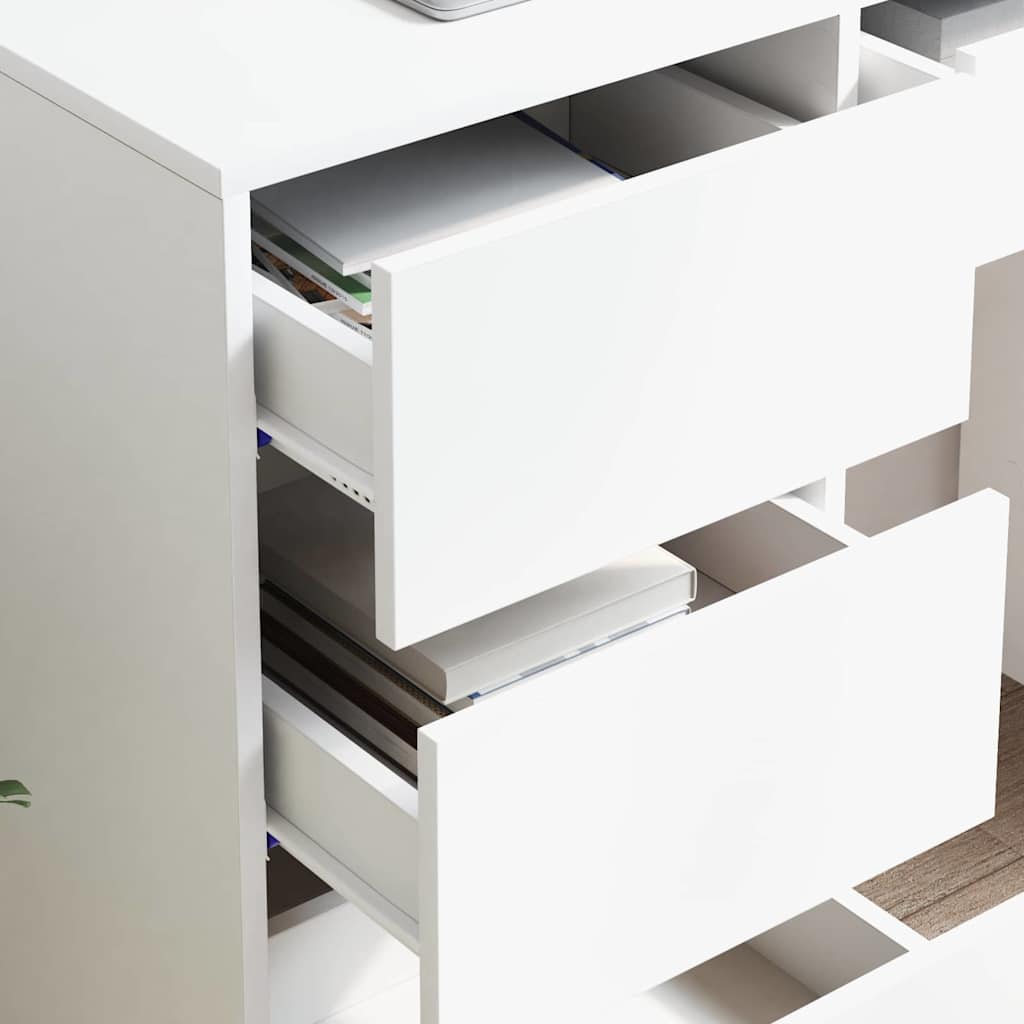 Bureau avec tiroir Blanc 90 x 37,5 x 75 cm Bois d'ingénierie - XIOS