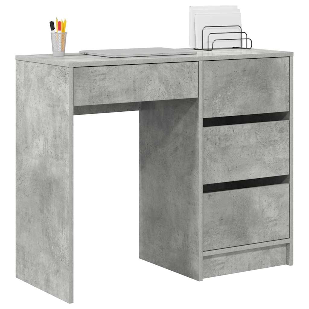 Bureau Gris béton 90 x 37,5 x 75 cm Bois d'ingénierie - XIOS