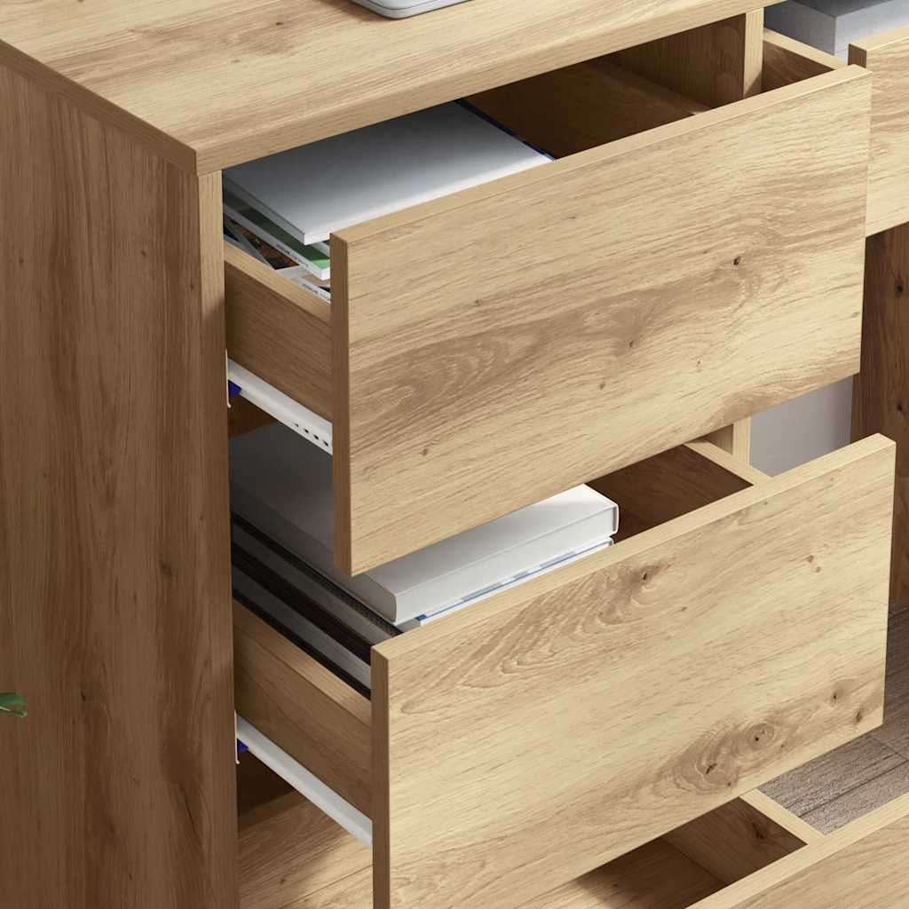 Bureau chêne artisanal 90 x 37,5 x 75 cm Bois d'ingénierie - XIOS