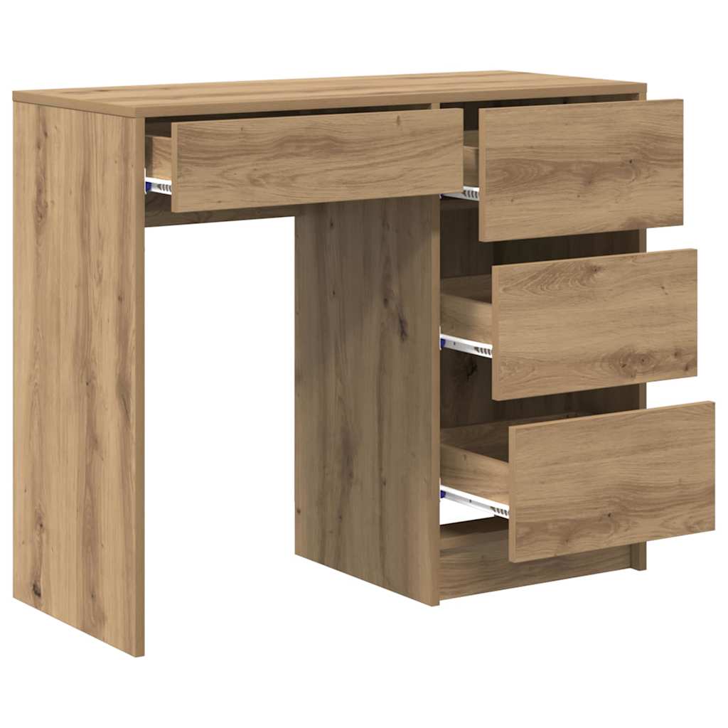 Bureau chêne artisanal 90 x 37,5 x 75 cm Bois d'ingénierie - XIOS