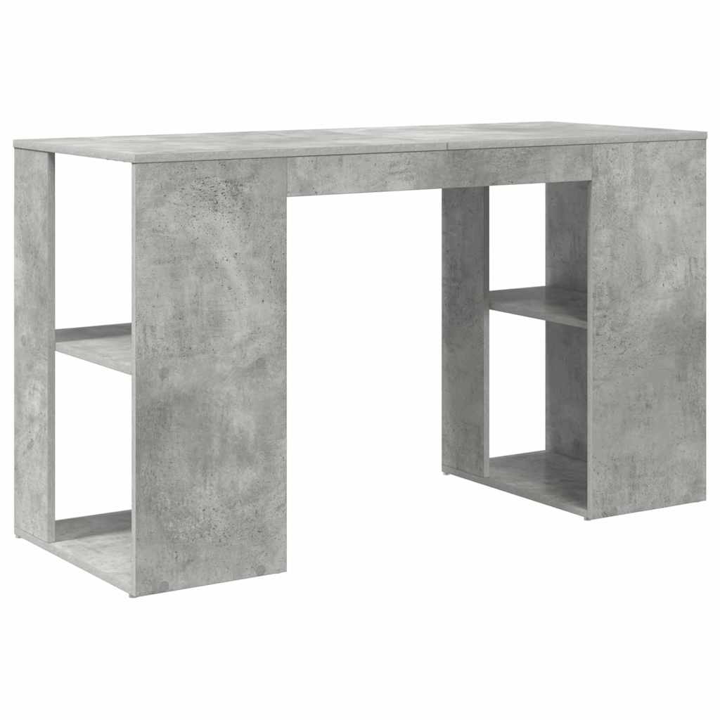 Bureau avec Rangement Gris béton 130 x 50,5 x 75 cm - XIOS