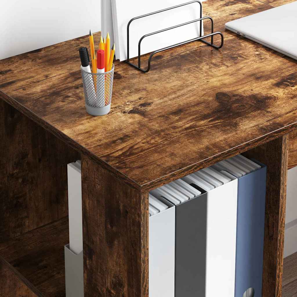 Bureau avec Rangement Chêne fumé 130 x 50,5 x 75 cm - XIOS
