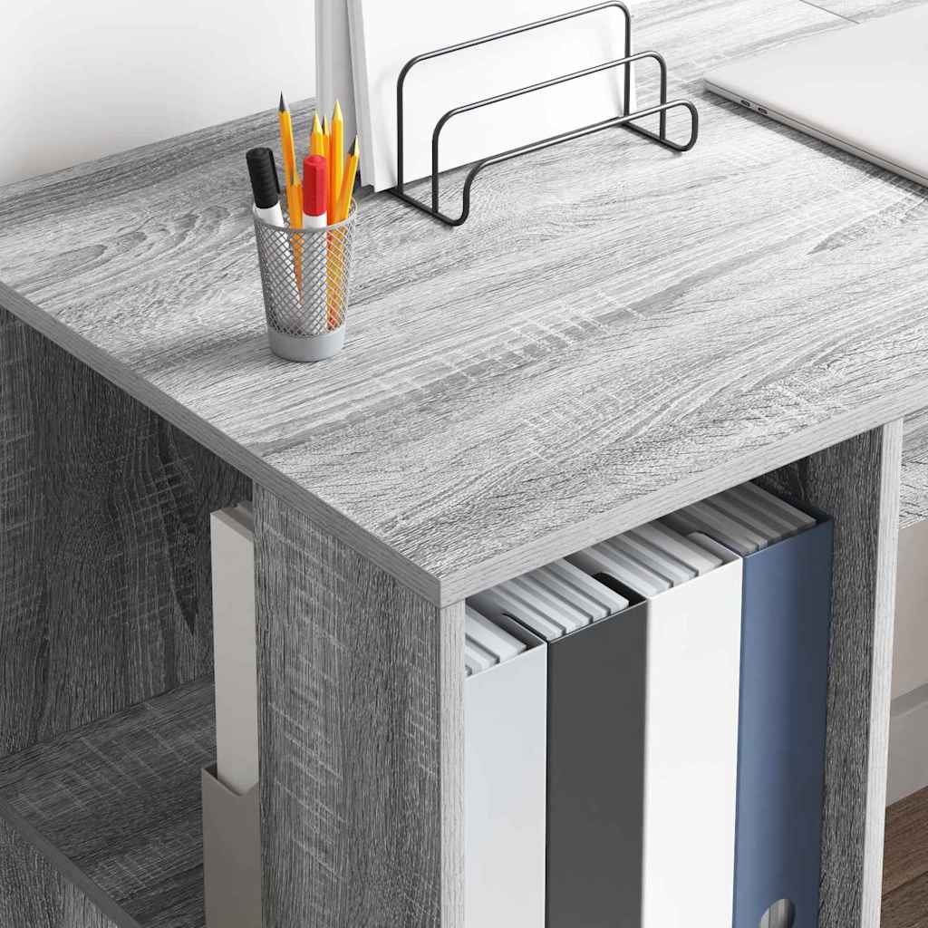 Bureau avec Rangement Gris Sonoma 130 x 50,5 x 75 cm - XIOS