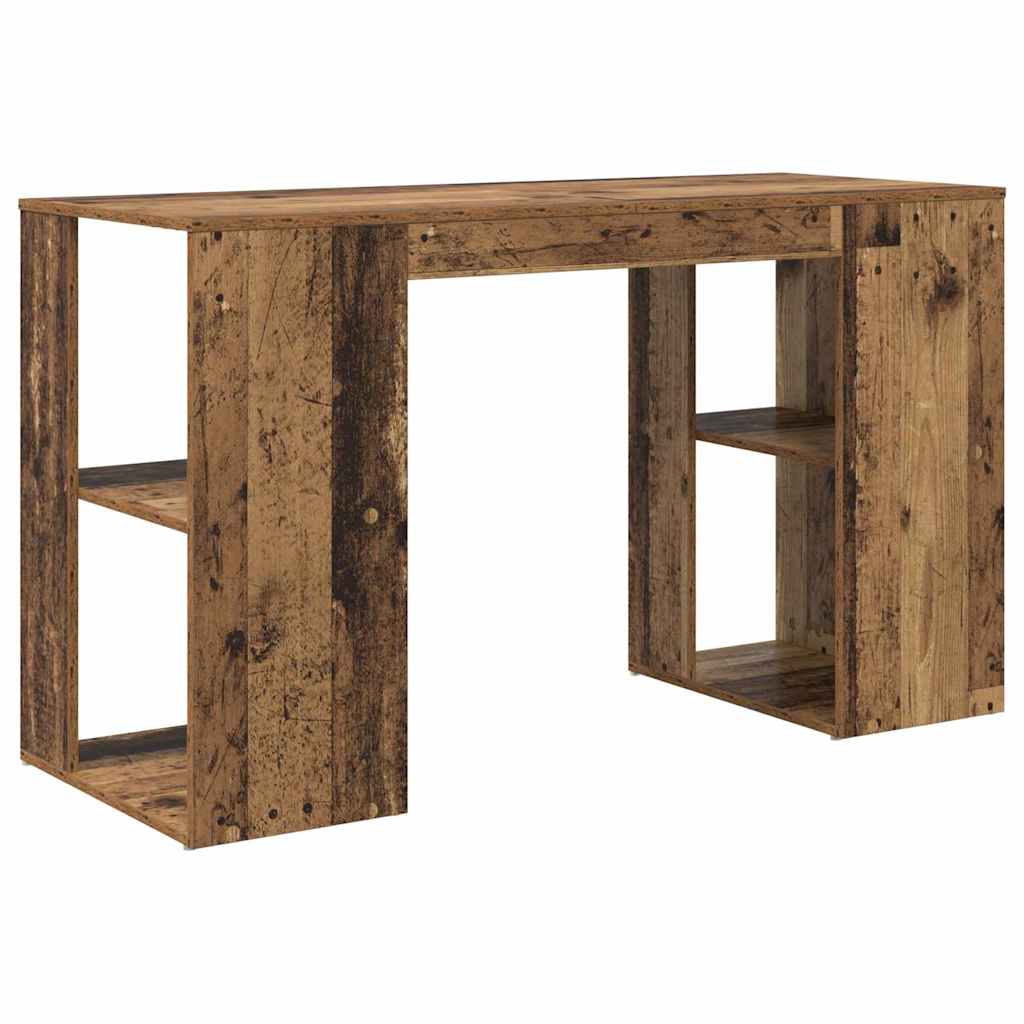 Bureau avec Rangement Bois ancien 130 x 50,5 x 75 cm - XIOS