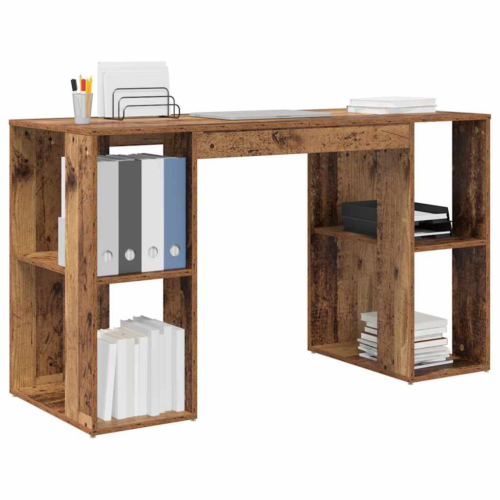 Bureau avec Rangement Bois ancien 130 x 50,5 x 75 cm - XIOS