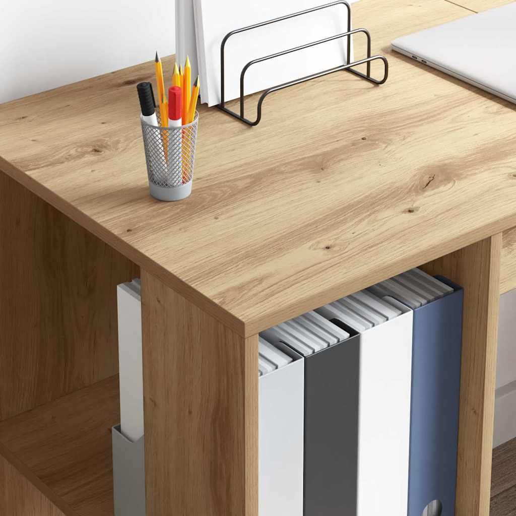 Bureau avec Rangement chêne artisanal 130 x 50,5 x 75 cm - XIOS