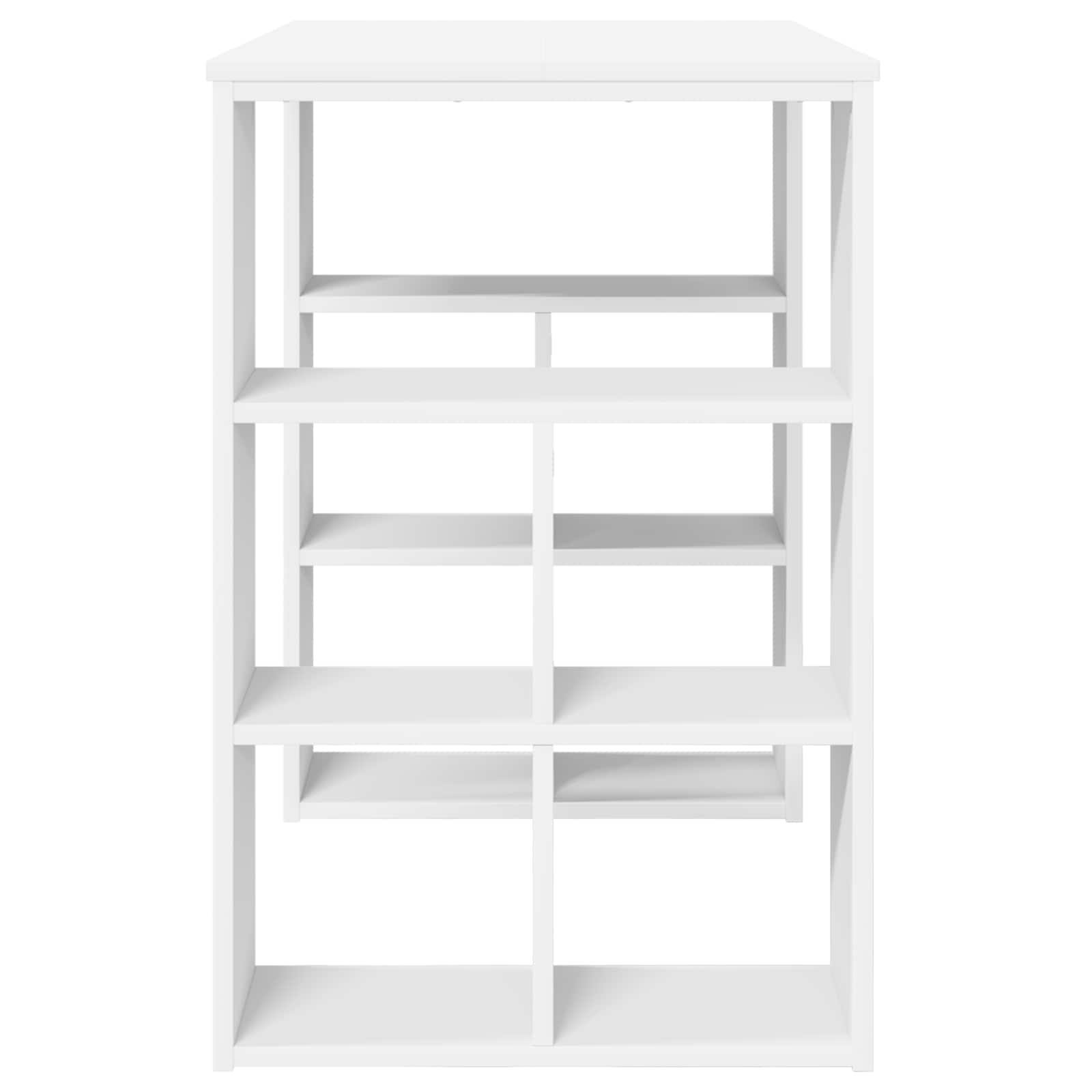 Bureau avec étagère Blanc 90 x 50 x 75 cm Bois d'ingénierie - XIOS