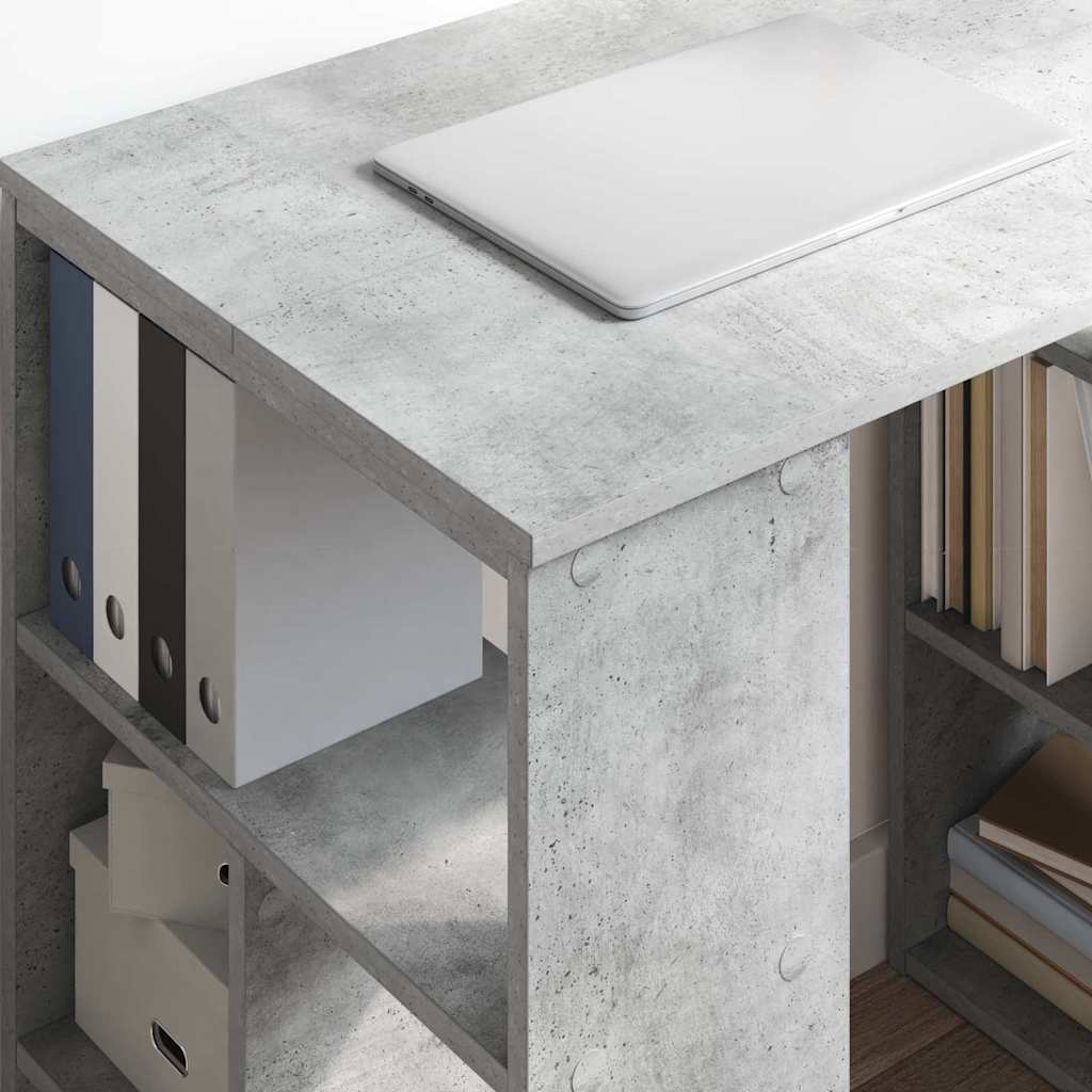 Bureau avec étagère Gris 90 x 50 x 75 cm Bois d'ingénierie - XIOS
