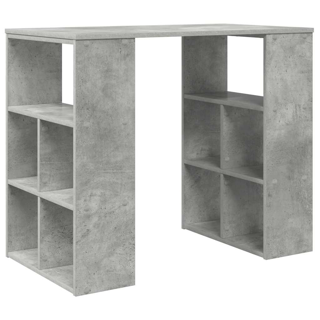 Bureau avec étagère Gris 90 x 50 x 75 cm Bois d'ingénierie - XIOS