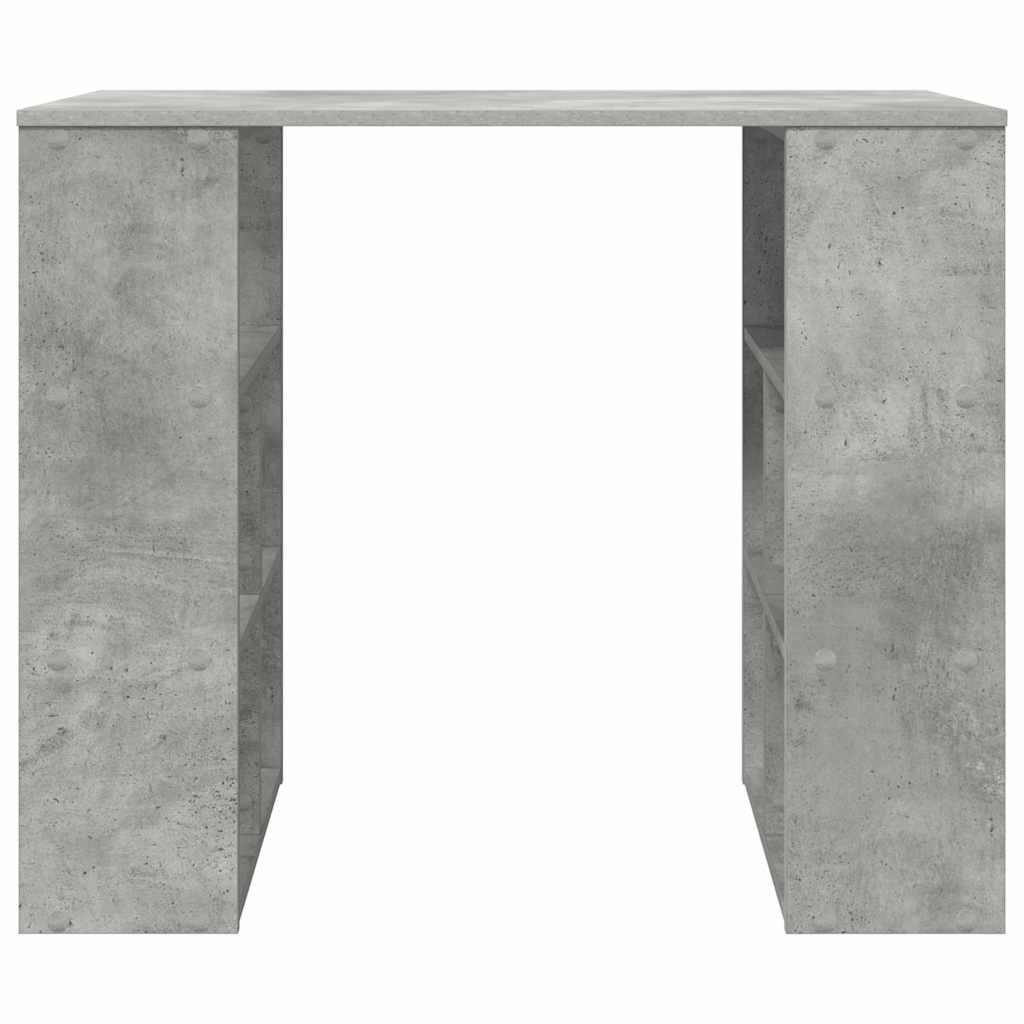 Bureau avec étagère Gris 90 x 50 x 75 cm Bois d'ingénierie - XIOS
