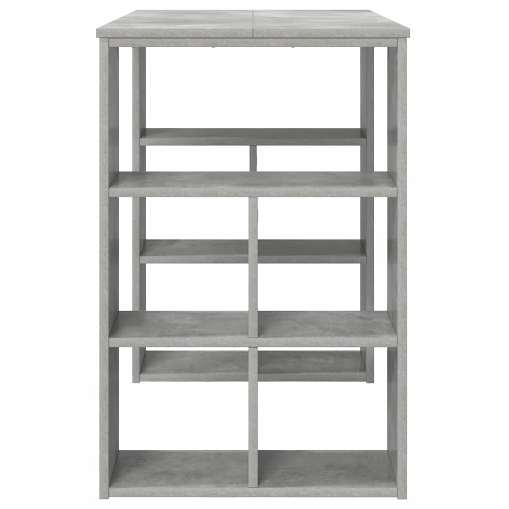 Bureau avec étagère Gris 90 x 50 x 75 cm Bois d'ingénierie - XIOS