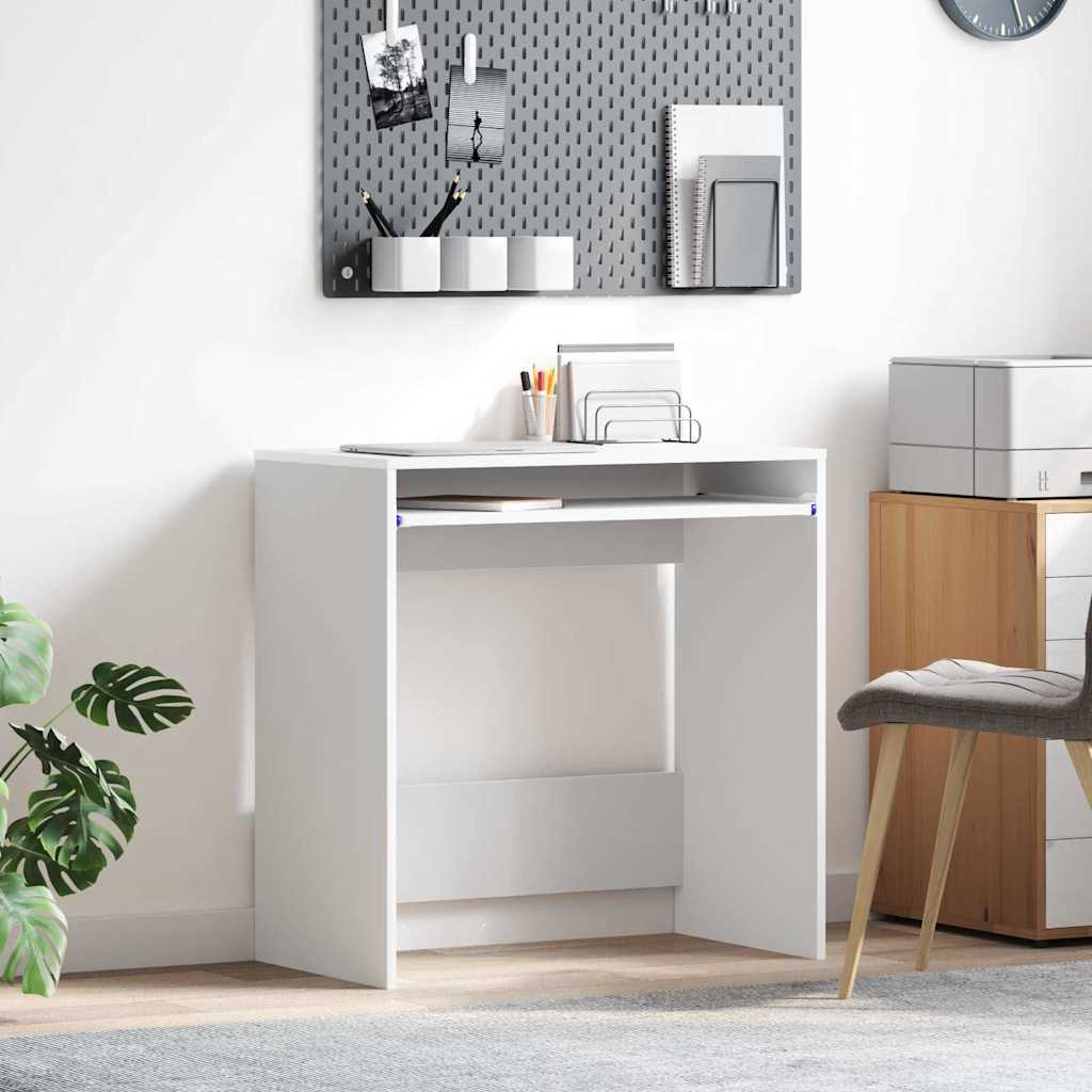 Bureau avec étagère Blanc 77,5 x 43 x 79 cm Bois d'ingénierie - XIOS